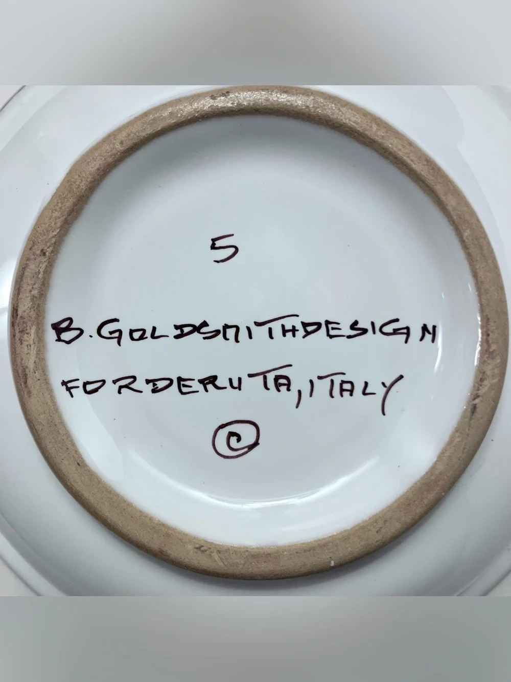 DERUTA CIRCO / 6 Handmade Rim Cereal Bowls / RARE Discontinued ITALIAN MAJOLICA